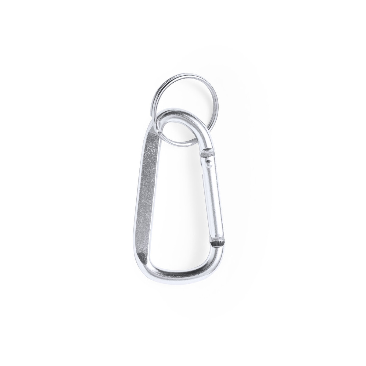 Porte-clés mousqueton en aluminium recyclé avec anneau