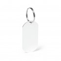 Porte-clés en aluminium recyclé avec finition argentée