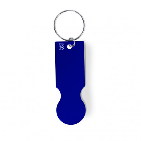 Porte-clés avec pièce intégrée pour chariot de courses disponible en plusieurs couleurs
