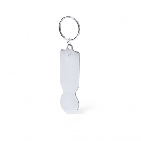 Porte-clés avec pièce intégrée pour chariot de courses disponible en plusieurs couleurs