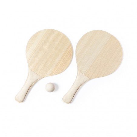 Raquettes de plage en bois 3 en 1