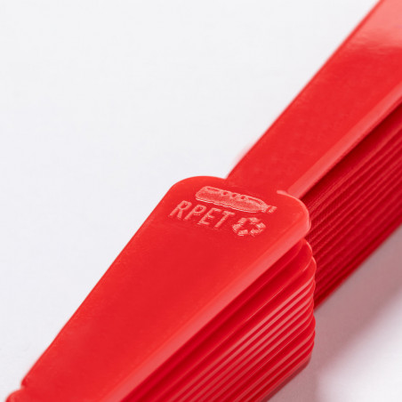 Éventail en matériaux recyclés disponible en plusieurs couleurs pour la chaleur
