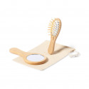 Miroir à main et brosse