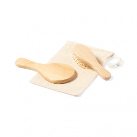 Miroir à main et brosse