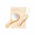 Miroir à main et brosse