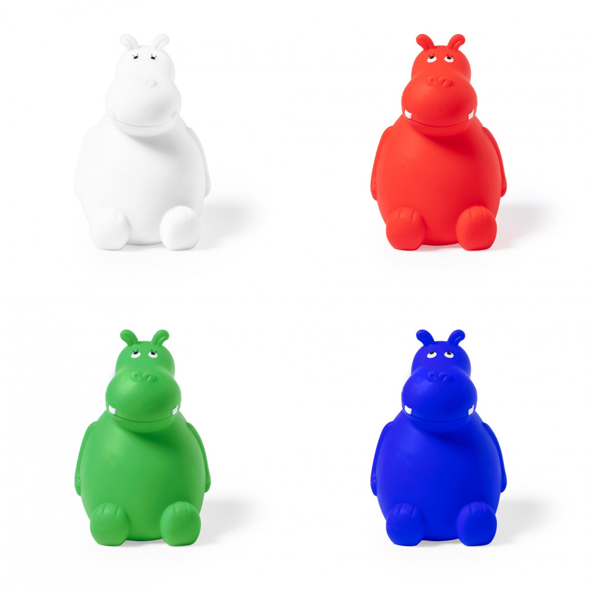 Tirelire en forme d'hippopotame de plusieurs couleurs pour enfants