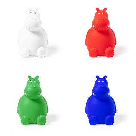 Tirelire en forme d'hippopotame de plusieurs couleurs pour enfants