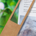 Marque-page avec loupe intégrée en carton recyclé et cordon de transport