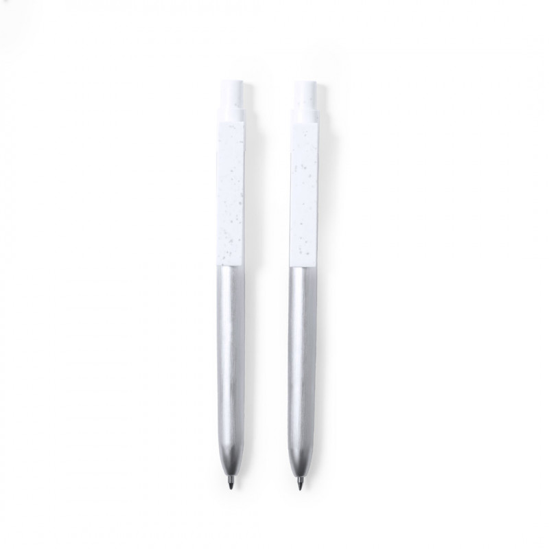 Stylo à bille et roller en aluminium recyclé écologique pour ordinateur de bureau