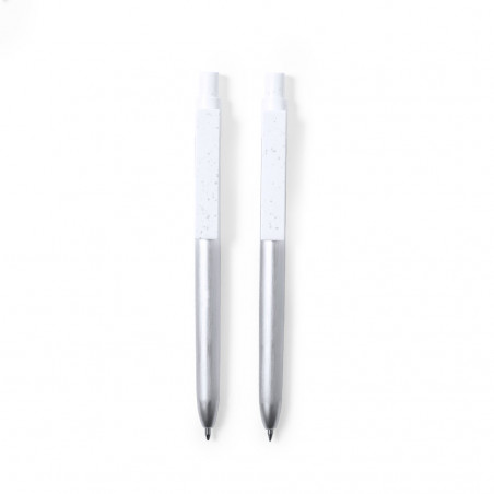Stylo à bille et roller en aluminium recyclé écologique pour ordinateur de bureau