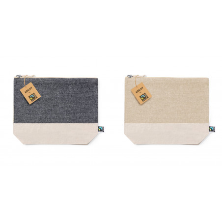 Nécessaire bicolore en coton Fairtrade à offrir