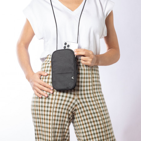 Sacoche pour mobile en polyester, couleurs au choix