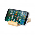 Porte-notes en bambou avec support intégré pour mobile