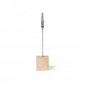 Support avec clip et base cubique en bois pour détail