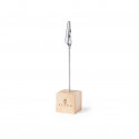 Support avec clip et base cubique en bois pour détail