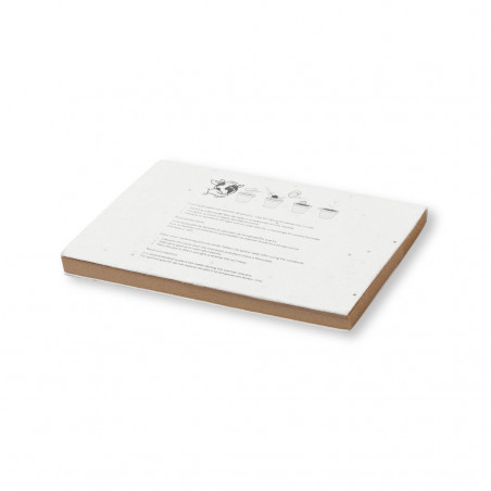Bloc-notes moyen recyclable avec des couvertures en papier à semences à planter