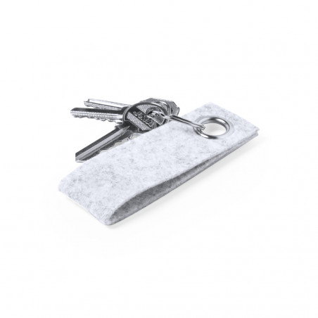 Porte-clés avec ruban en feutre souple rectangulaire à offrir en cadeau