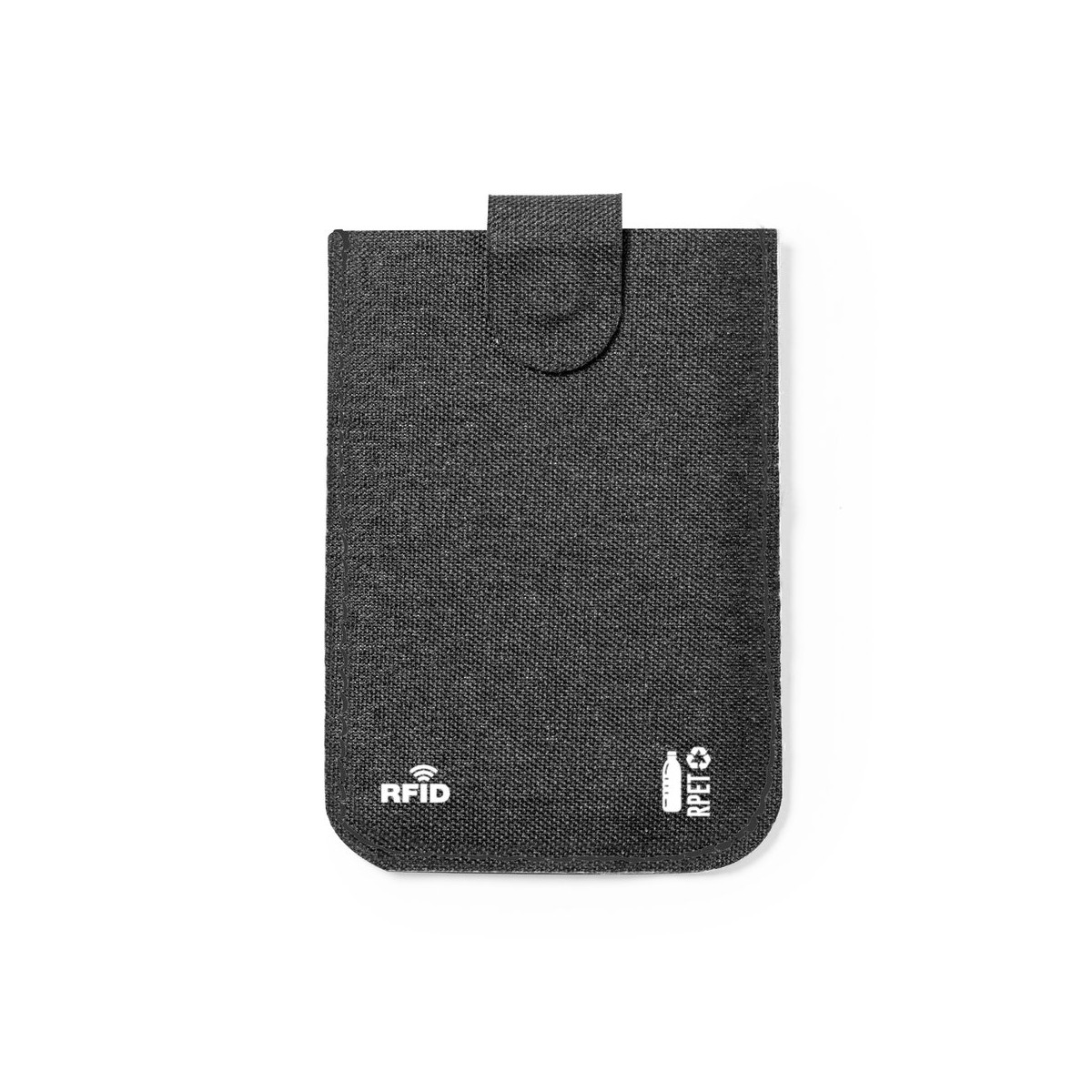 Porte-cartes noir magnétique avec mécanisme d'extraction et technologie RFID à offrir lors d'événements