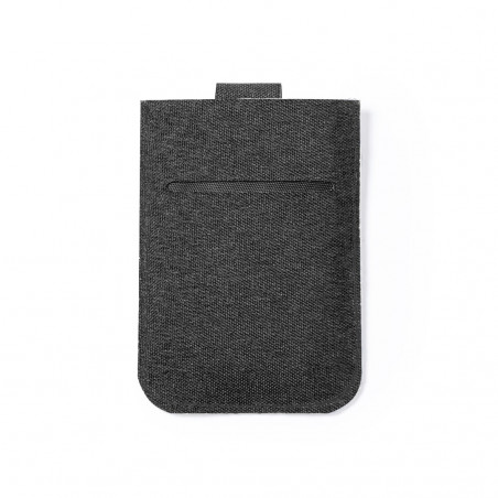 Porte-cartes noir magnétique avec mécanisme d'extraction et technologie RFID à offrir lors d'événements