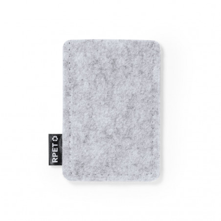 Porte-cartes en feutre gris