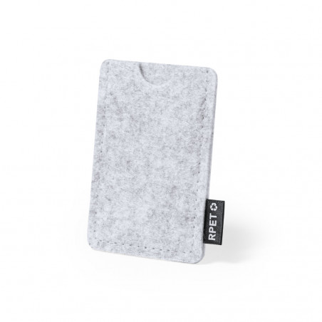 Porte-cartes en feutre gris