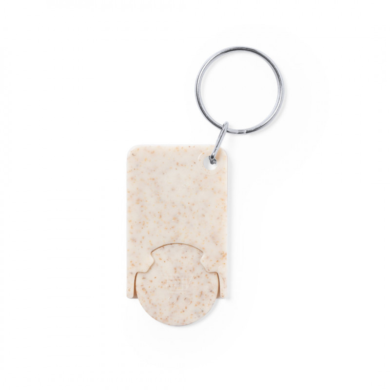 Porte-clés en paille de blé avec pièce amovible
