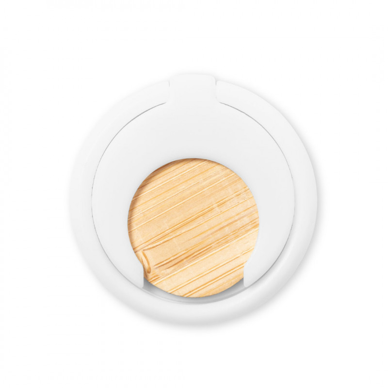 Support de bague pour mobile avec pièce de bambou intégrée