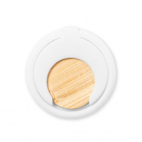 Support de bague pour mobile avec pièce de bambou intégrée