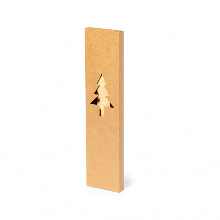Cuillère et spatule de cuisine en bambou avec des motifs de Noël