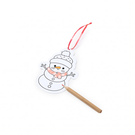 Ornement de Noël à colorier avec des crayons de couleur