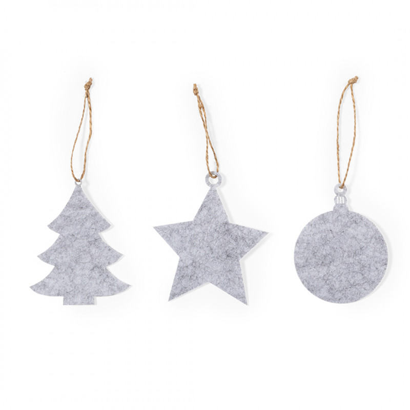 Ensemble de 3 décorations de Noël en feutre