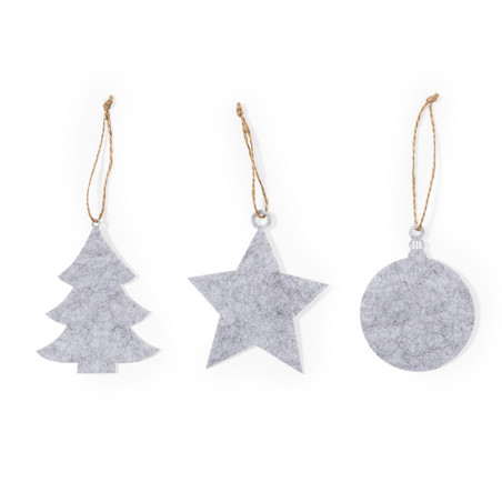 Ensemble de 3 décorations de Noël en feutre