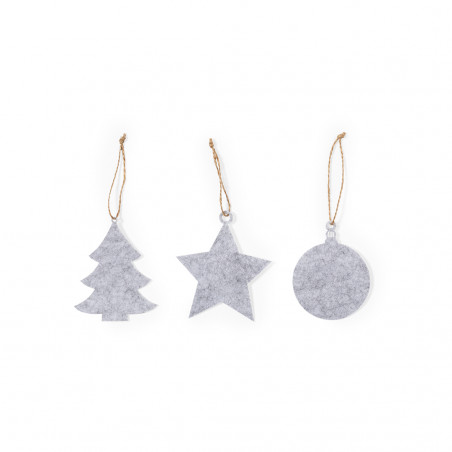 Ensemble de 3 décorations de Noël en feutre