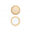 Brosse avec miroir de poche avec fermeture magnétique
