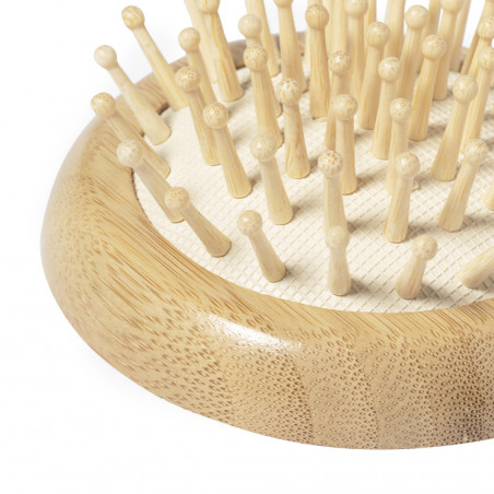 Brosse avec miroir de poche avec fermeture magnétique
