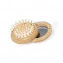 Brosse avec miroir de poche avec fermeture magnétique