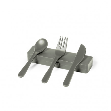 Couverts de table avec finition mate, plusieurs couleurs au choix avec étui