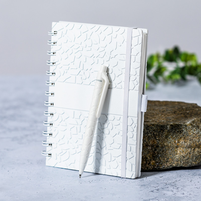 Carnet A5 à Spirale Couverture Rigide - Papier épais 100 G/m², Stylo Inclus, Pochette, Idéal Travail, études, Notes