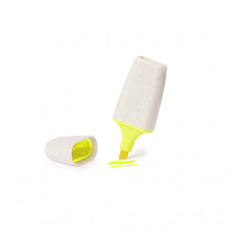 Marqueur fluorescent avec encre jaune