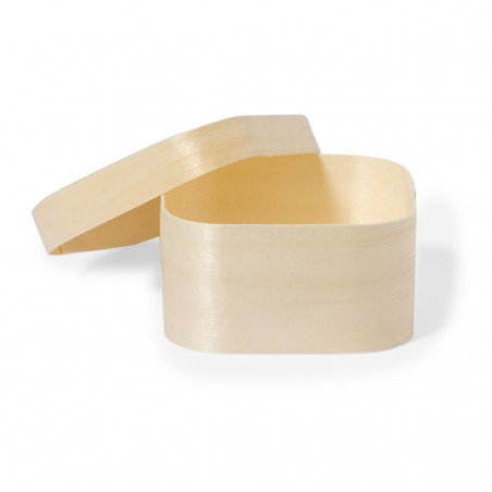 Boîte de présentation carrée en bois