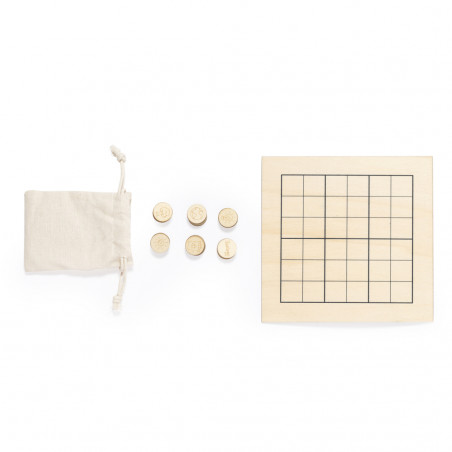 Jeu de sudoku pour enfants avec des designs écologiques en bois