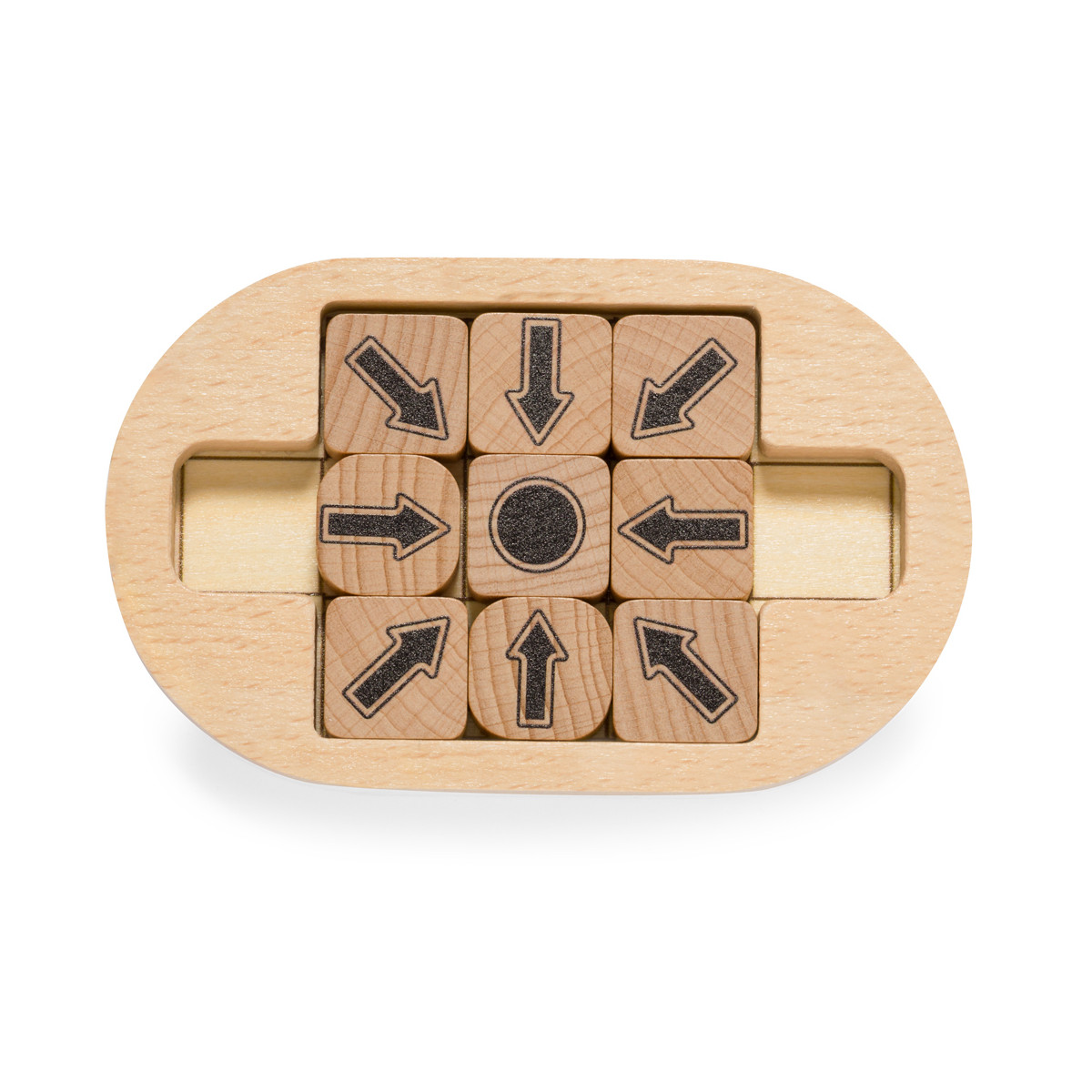 Jeu d adresse en bois avec dés fléchés