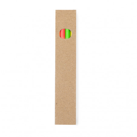 Crayons fluo de 4 couleurs en boîte en carton pour des détails enfantins