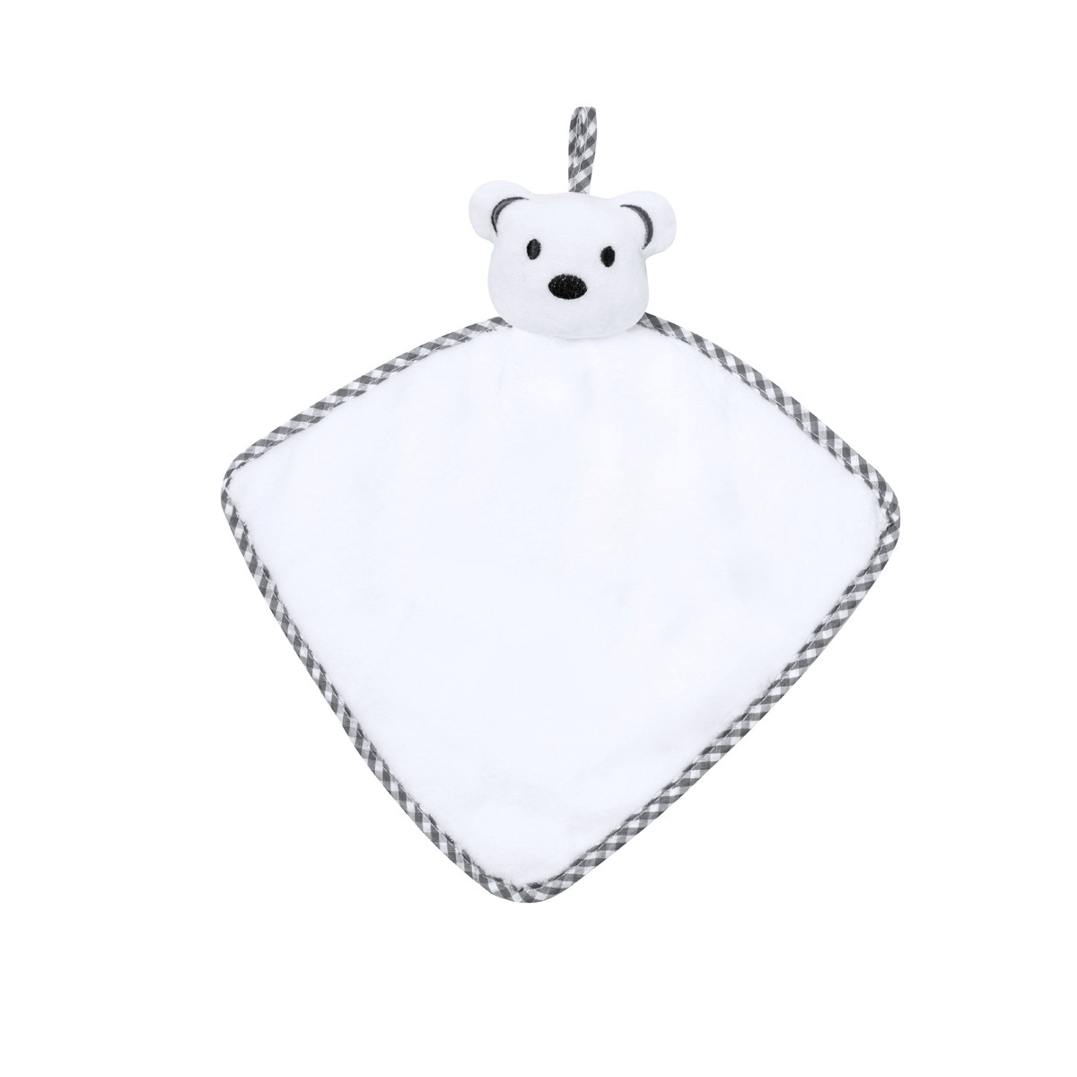 Doudou en peluche pour bébés en forme d'ours blanc