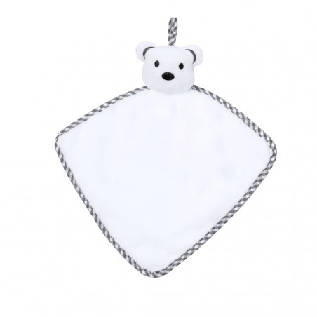 Doudou en peluche pour bébés en forme d'ours blanc