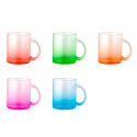 Tasse en verre mate translucide avec dégradé de couleur
