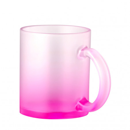 Tasse en verre mate translucide avec dégradé de couleur