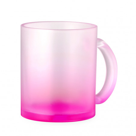 Tasse en verre mate translucide avec dégradé de couleur