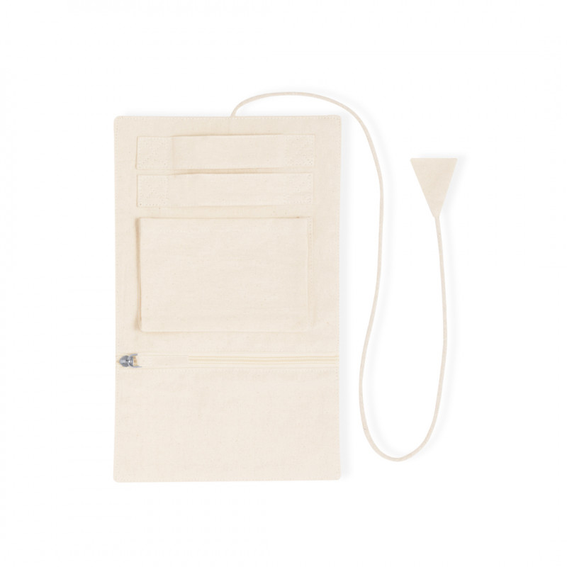 Boîte à bijoux pliable en coton pour voyager