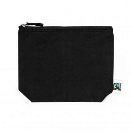 Nécessaire en coton noir fairtrade à offrir
